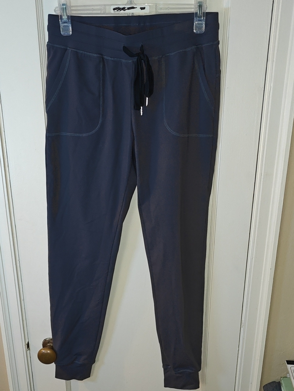 Women's Blue Gray Drawstring Jogger Pants